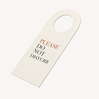  Door hanger mockup, beige 3D rendering design psd