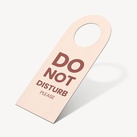  Door hanger mockup, beige 3D rendering design psd