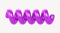 Purple curl, 3D rendering design