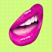 Funky lips, pink lipstick design