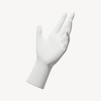 White hand, 3D rendering design