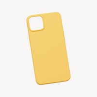 Yellow phone case, smartphone accessory design