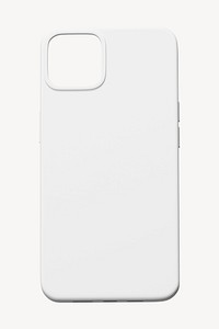 3D iPhone case mockup, white design psd