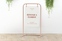 3D poster stand sign mockup psd