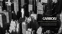 Building, city PowerPoint editable template, carbon business vector