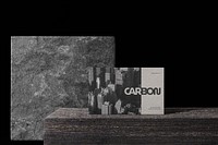 Aesthetic carbon business card, brand identity