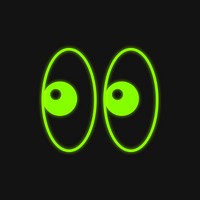 Neon googly eyes, cartoon graphic vector
