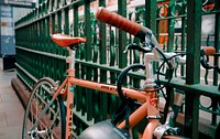 Bicycle parked in the city