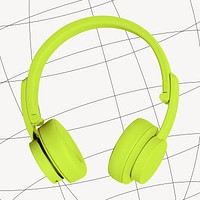 Green wireless headphones, digital device psd
