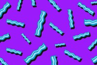 Blue bacon pattern background, purple design