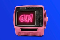 Aesthetic CTR TV, retro digital device