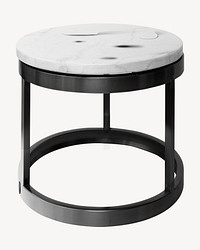 White marble side table, home furniture psd