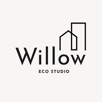 Eco business logo template, editable design vector
