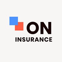 Insurance editable logo template, creative design vector