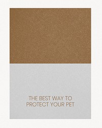 Pet protection poster, simple design