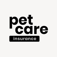 Pet insurance logo template, editable design vector