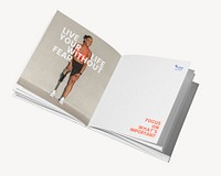 Open book mockup, editable magazine psd