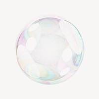 Holographic bubble, aesthetic collage element