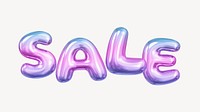 3D sale word, gradient balloon in pink