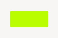 Neon green rectangle badge collage element psd