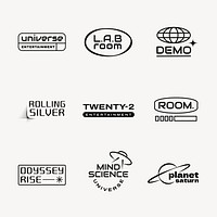 Business logo templates, editable design vector