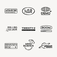 Business logo templates, editable design psd