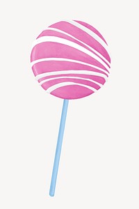 Strawberry cake pop, party dessert illustration vector