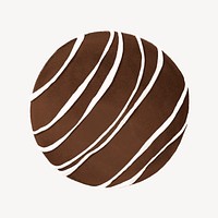 Chocolate cake pop, party dessert illustration