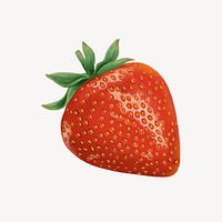 Strawberry, organic healthy fruit illustration psd