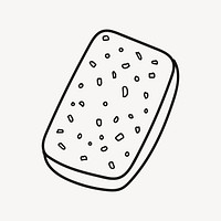 Homemade biscuit, tea snack, dessert doodle vector