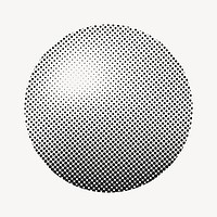 Half-tone circle, black geometric graphic psd