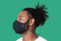 Face mask mockup, new normal design psd