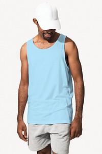 Tank top mockup, men's apparel design psd