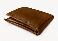 Brown leather wallet, off white design