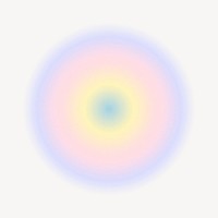 Gradient circle collage element, aesthetic design psd