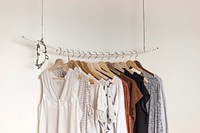 Minimal clothes on rack. Original public domain image from Wikimedia Commons