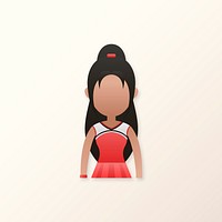 Cheerleader avatar illustration