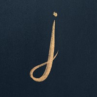 Calligraphy letter J typography font