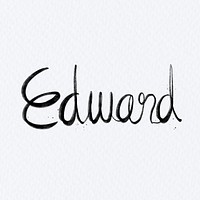 Hand drawn Edward font typography