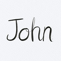 Hand drawn John font typography