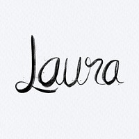 Hand drawn Laura font typography