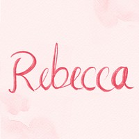 Rebecca name pink script font