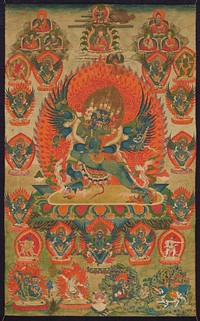 Thangka of Vajrakila and Diptachakra during late 19th century painting in high resolution. Original from the Minneapolis Institute of Art. Digitally enhanced by rawpixel.. Original from the Minneapolis Institute of Art.