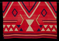 Poncho serape (ca. 1860) textile in high resolution. Original from the Minneapolis Institute of Art. Digitally enhanced by rawpixel.. Original from the Minneapolis Institute of Art.