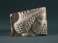 Relief Fragment with Head of Soldier (5th century BC) sculpture in high resolution by anonymous. Original from the Saint Louis Art Museum.