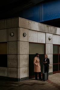 Businesswomen traveling on business trip