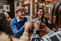 Diverse friends at the pub 