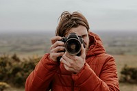 Photographer taking pictures of nature