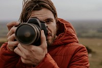 Photographer taking pictures of nature