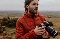 Photographer taking pictures of nature